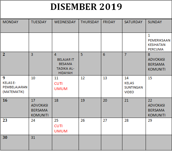 DISEMBER19